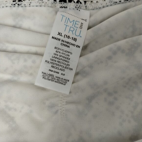 Snake Print High-Waisted Bikini Bottom XL 16-18 Time & Tru Stretchy Nylon/Spande - Picture 4 of 5